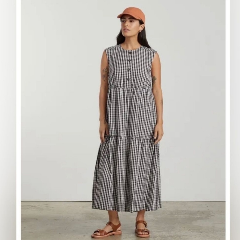 Everlane Gingham Tierd Dress